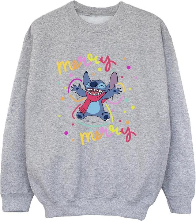 Actual product image Disney Boys Lilo & Stitch Merry Rainbow Sweatshirt (128)