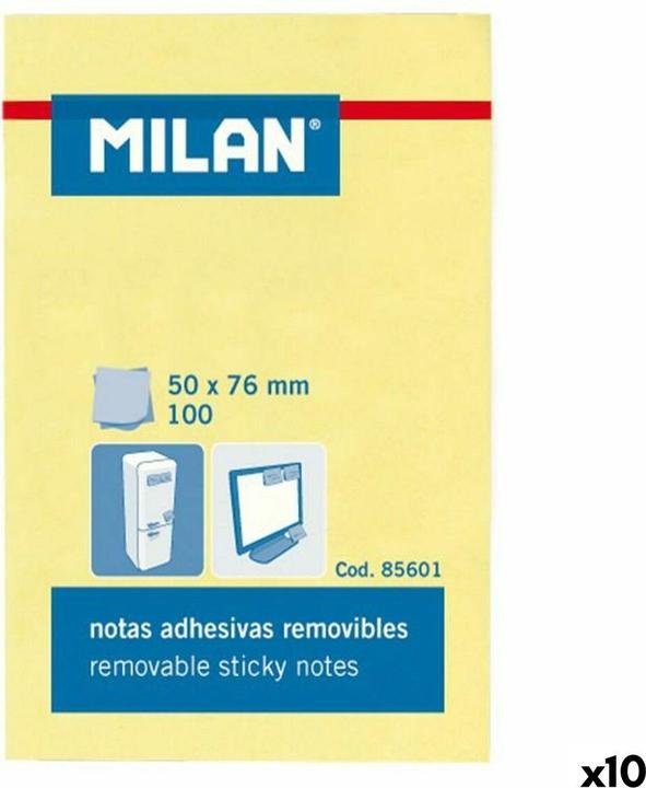 Selbstklebende Notizzettel 50x75/100K MAILAND (10 x 50 mm)