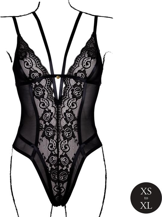 Produktbild Le Désir Wireless Lace Bodysuit with Adjustable Sliders - One Size - Black (One Size)