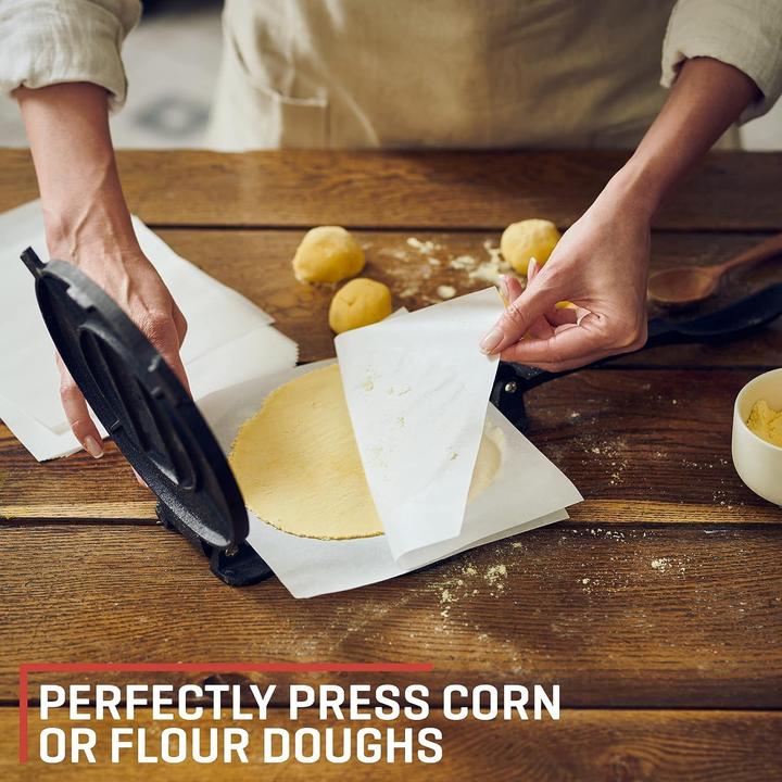 Image du produit Casa Tortilla Presse mit 100 Blatt Backpapier