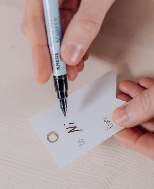 Actual product image I Am Creative Tags white/gold 50x87mm (8x)