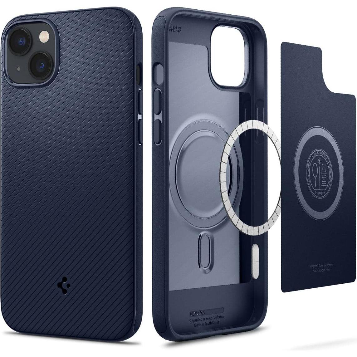 Spigen Mag Armor iPhone 14 Plus case - Blue (Apple iPhone 14 Plus), Smartphone Hülle, Blau