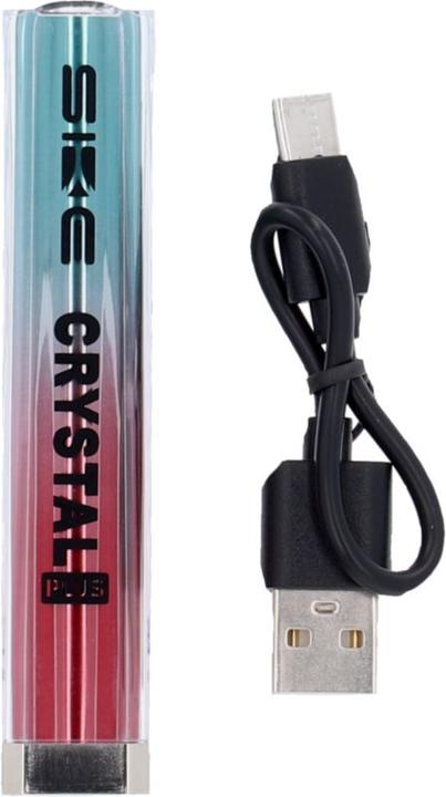 Actual product image SKE Crystal Plus Rechargeable Vaporiser with Type C Cable, Aurora Blue (Neutral)