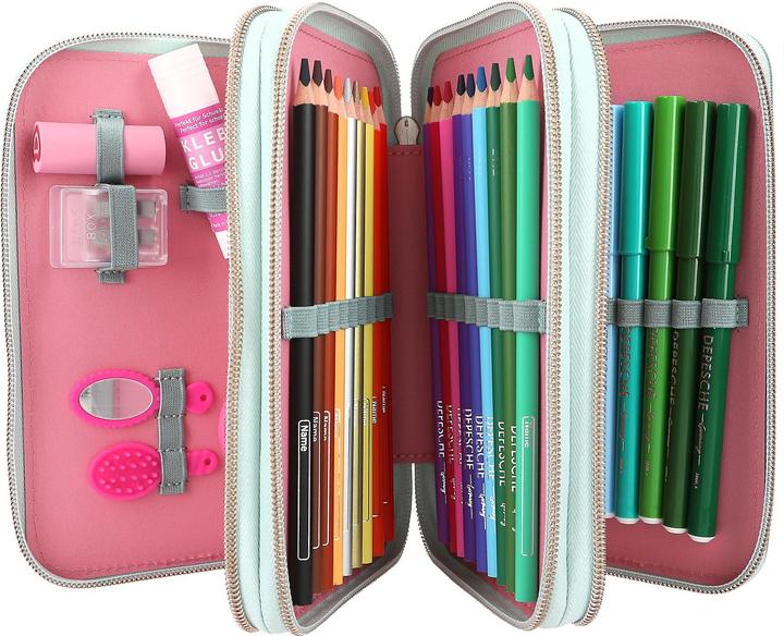 Actual product image Magni DEPESCHE Miss Melody Federtasche 3fach mit Pferdekopf Applikation