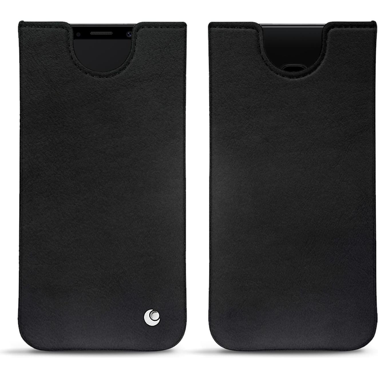 Noreve Lederschutzhülle (Samsung Galaxy S9+), Smartphone Hülle, Schwarz