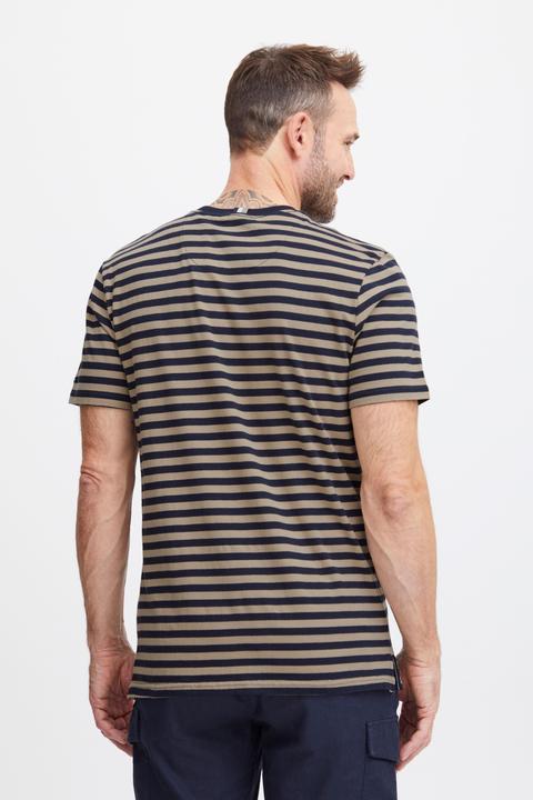 Actual product image FQ1924 FQTom SS stripe linnen blend tee 21900649 (M)