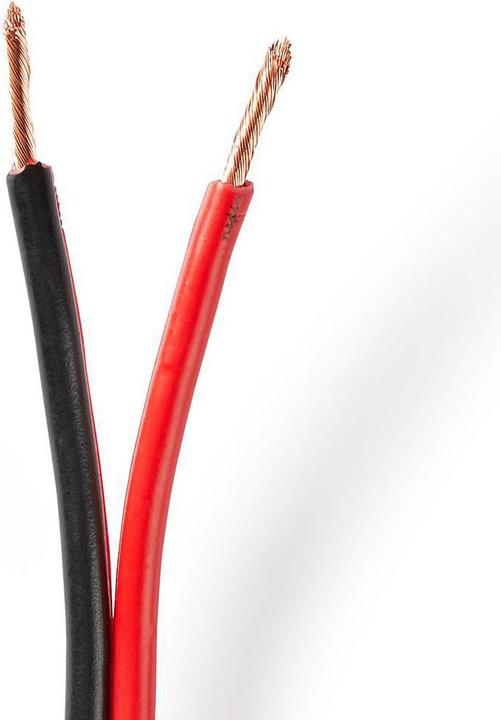 Immagine prodotto Nedis Cavo per altoparlanti| 2x 2,50 mm²| Rame| 100,0 m| Rotondo| PVC| Rosso Nero| - Verlä (100 m, 2.50 mm².)