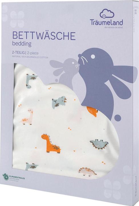 Image du produit Träumeland Parure de lit Jersey Dinolino