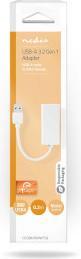 Produktbild Nedis USB-A Adapter | USB 3.2 Gen 1 | USB-A Stecker | RJ45 Buchse | 1 Gbps | 0.20 m | Rund | Vernick