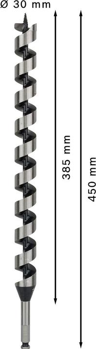 Actual product image Bosch Professional Zubehör PRO Wood Wood auger bit, 30 x 385 x 450 mm (11.1 mm)