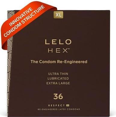 Actual product image LELO HEX Condoms Respect XL (36 pcs.)