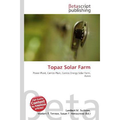 Topaz Solar Farm, Fachbücher