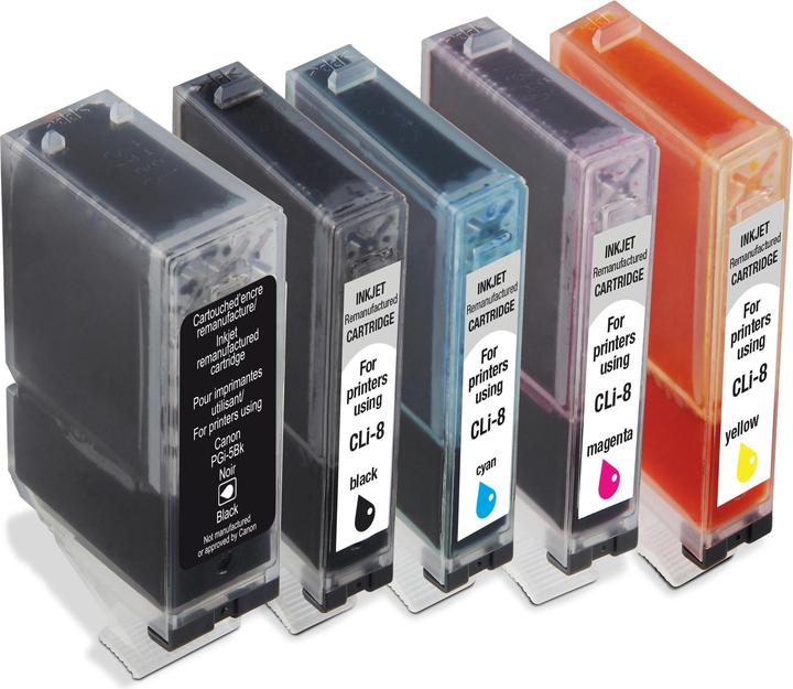 Generic Ink Tinte Canon PGI-5 Multipack (M, C, Y, BK)