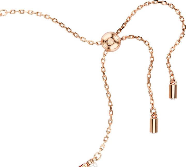 Immagine prodotto Swarovski Matrix Tennis Armband Kristallperle Rundschliffe Weiss Roségold Legierungsschicht (24 cm, Metallo Swarovski)