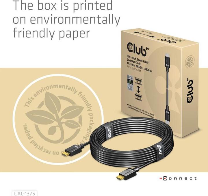 Immagine prodotto Club 3D HDMI (Typ A) — HDMI (Typ A) (10 m, HDMI, 2.1)