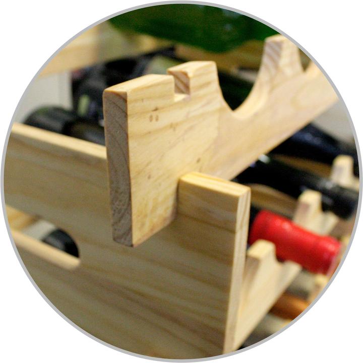 Actual product image VinBouquet wooden wine rack, for 12 bottles (50 x 35 x 30 cm, 12 bottles)