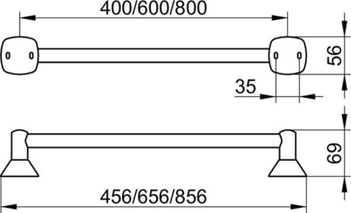 Produktbild Keuco Badetuchhalter CITY2 456mm vc