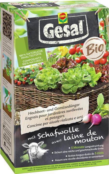 Gesal Concime organico per letti rialzati e ortaggi (0.75 kg)