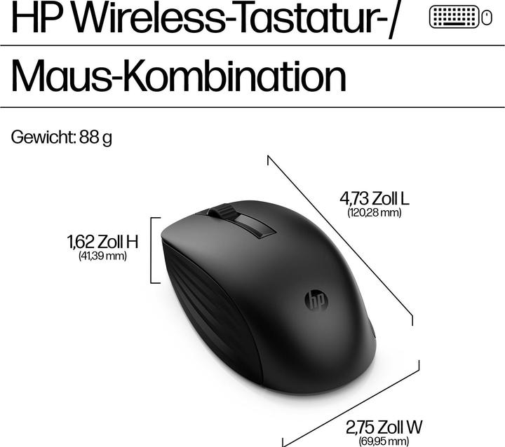 Immagine prodotto HP 655MK Wireless Keyboard and Mouse Combo (CH, Senza fili)