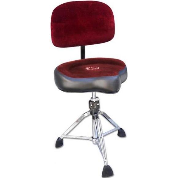 Roc-n-Soc Drumhocker Sattel Rot mit Lehne (Drummersitz), Zubehör Instrumente, Rot
