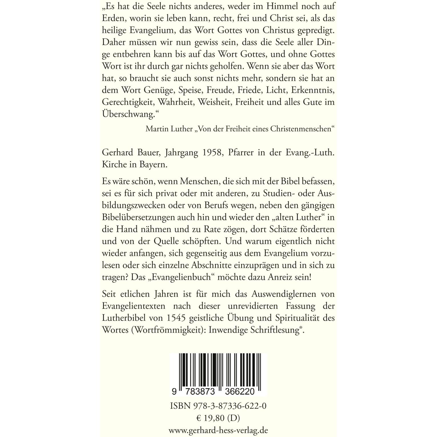 Thumbnail - Evangelienbuch, Fachbücher von Martin Luther, Gerhard Bauer