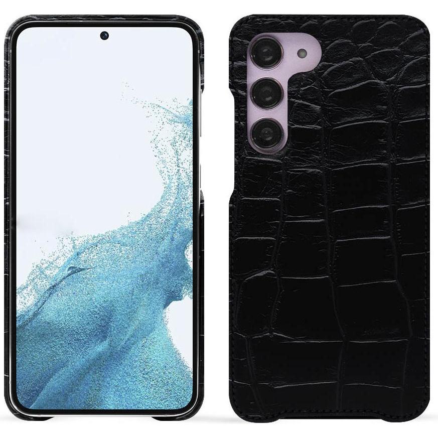 Noreve Lederschutzhülle (Samsung Galaxy S23), Smartphone Hülle, Schwarz