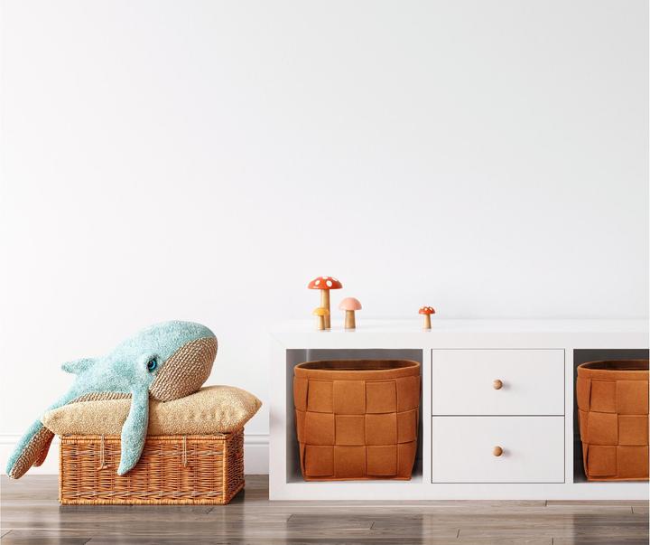 Actual product image N8werk Felt storage basket 32 cm rust brown (1 x, 32 x 32 x 32 cm)