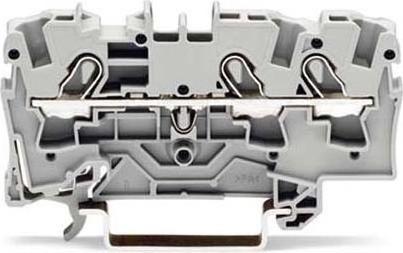 Produktbild Wago DIN-Schienenklemme 3 x 4 mm2 grau (Diverse)