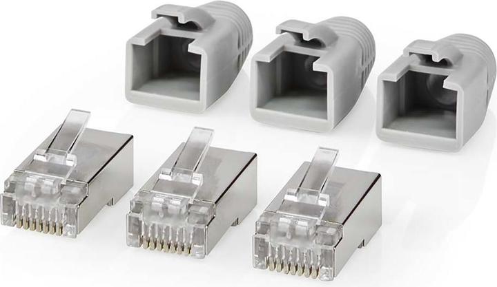Immagine prodotto Nedis CCBW89370GY Spina RJ45 passante FTP CAT6 fissa/stranded diritta placcata oro 10 pz. (FTP, CAT6, 10 m)