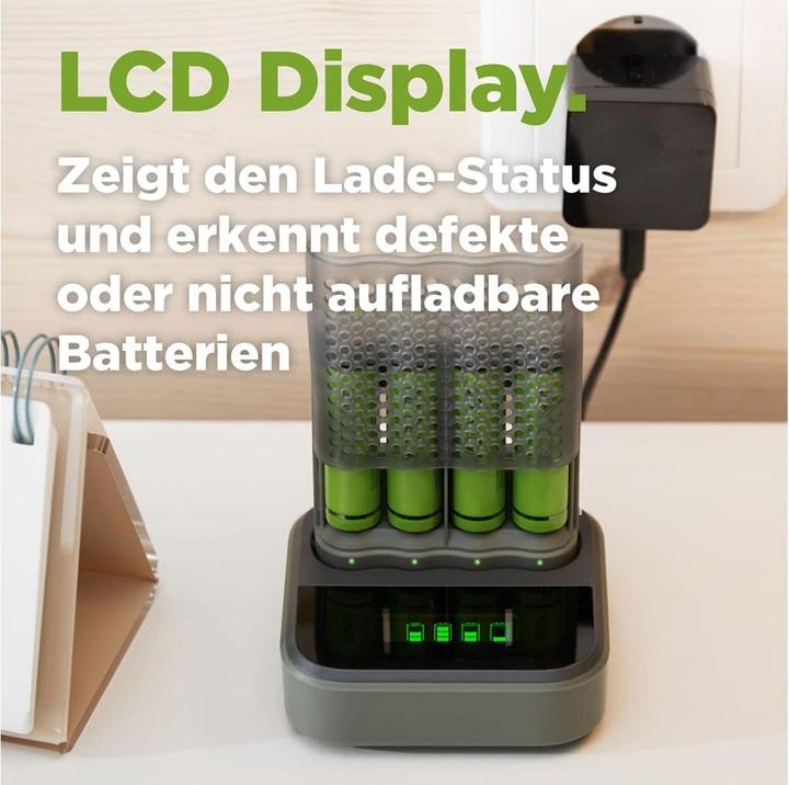 Produktbild GP Batteries Pro-Line Docking Station + 4xAAA + 4xAA (8 Stk., AA, 2100 mAh, Ladegerät inkl. Akku)