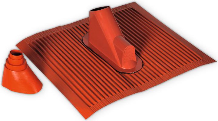 TechniSat Aluminium roof tile set, tile red with rubber grommet
