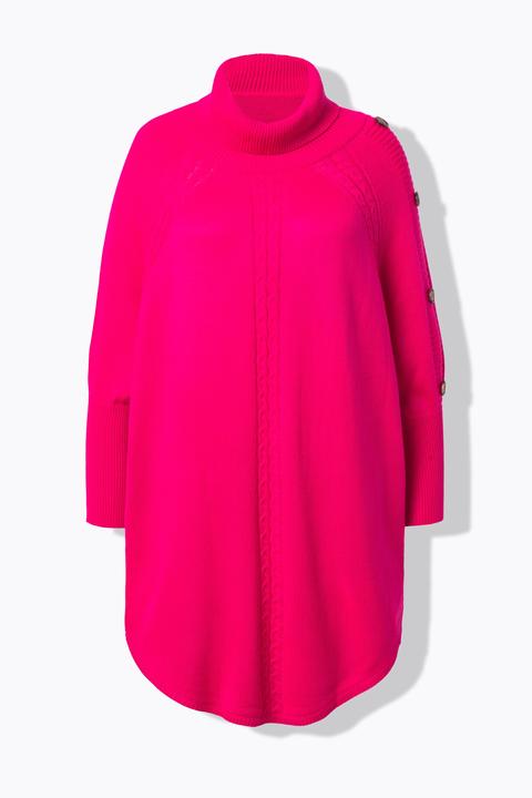 Produktbild Miamoda Pullover, Poncho-Style, Zopfmuster, Zipfelsaum (54)