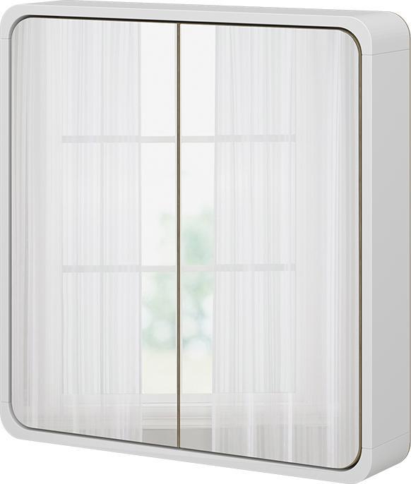 Vicco Badspiegelschrank Arla, Weiss/Eiche, 60 x 60 cm (60 x 60 x 12 cm)