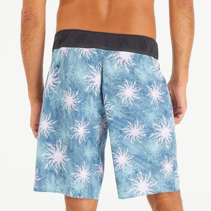 Actual product image Olaian Boardshorts Herren lang Morpho Yingyang 20" blau (42)