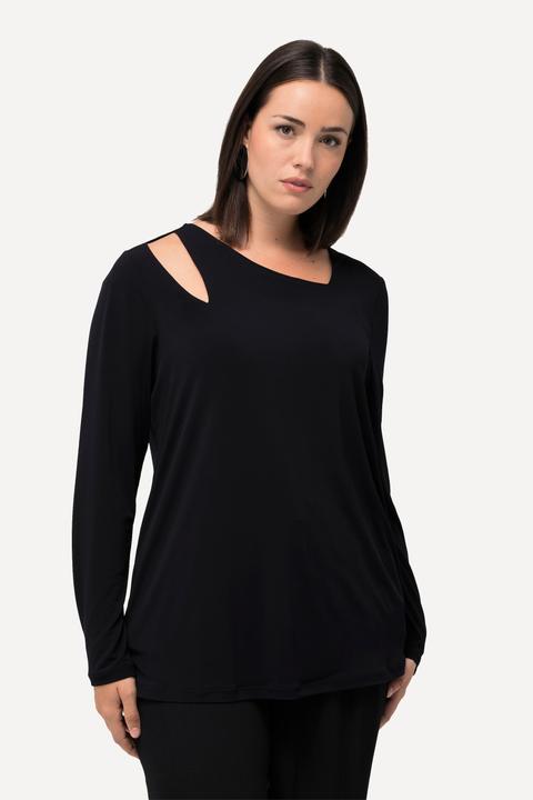 Produktbild Ulla Popken Shirt, Cut-Out, asymmetrischer Ausschnitt, Langarm (46, 48)