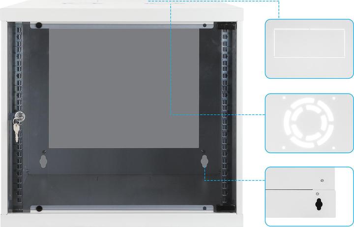 Actual product image Intellinet 48.30cm (19") Basic Wallmount Cabinet (10.86 RU, 19 inch rack)