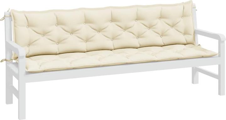 Image du produit vidaXL Coussins de banc de jardin 2 pcs. O x tissu ford (200 x 50 x 7 cm)