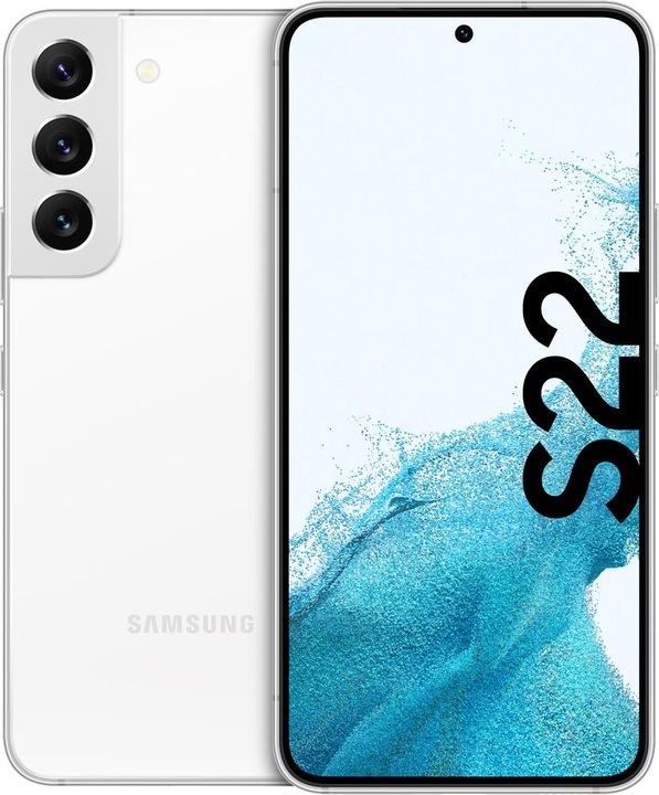 Actual product image Samsung Galaxy S22 EU (256 GB, Phantom White, 6.10", Dual SIM, 50 Mpx, 5G)