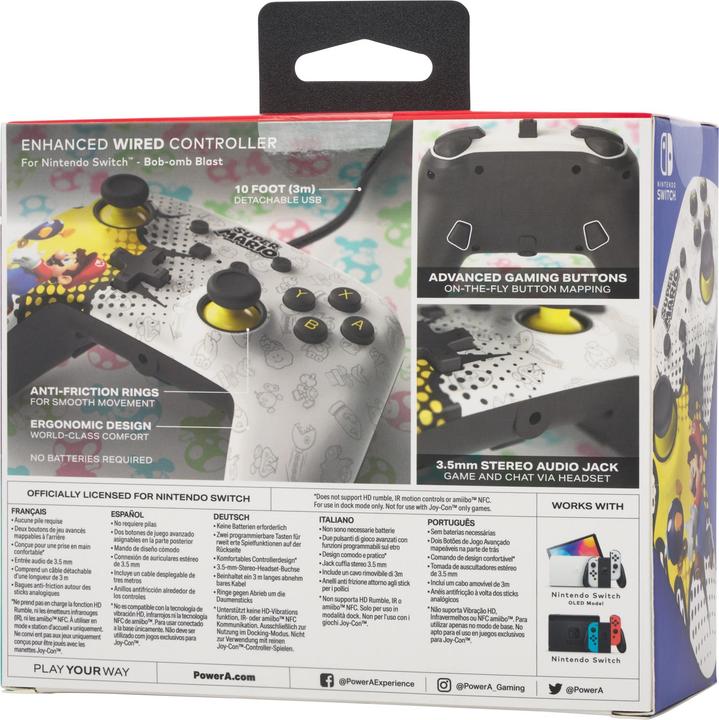 Produktbild PowerA Verbesserter kabelgebundener PowerA-Controller für Nintendo Switch - Bob-omb Blast (Switch)