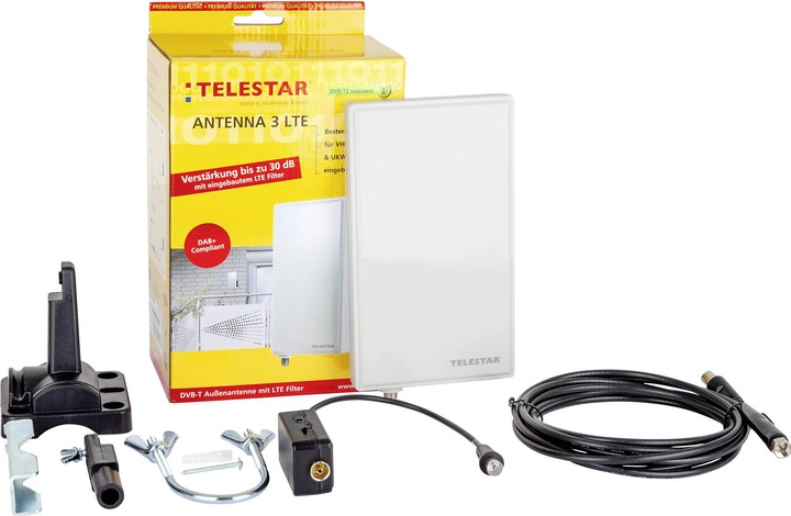 Actual product image Telestar Antenna 3 LTE (Flat antenna, 30 dB, DVB-T / -T2, LTE)