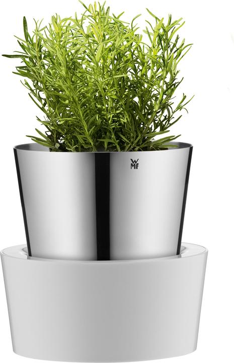 Produktbild Auerhahn Kräutertopf 12x12,5x12,5cm Bewässerungssystem Gourmet Edelstahl Kunststoff (12.80 cm)