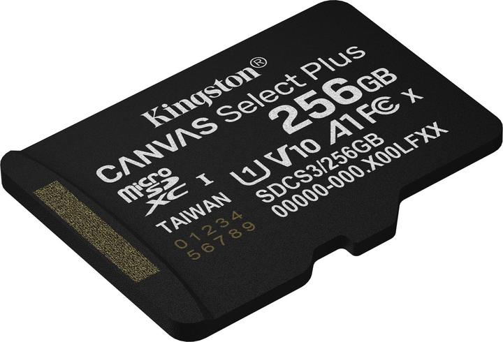 Produktbild Kingston Canvas Select Plus microSDXC 256GB Gen3 (256 GB, microSDXC, U1, UHS-I)