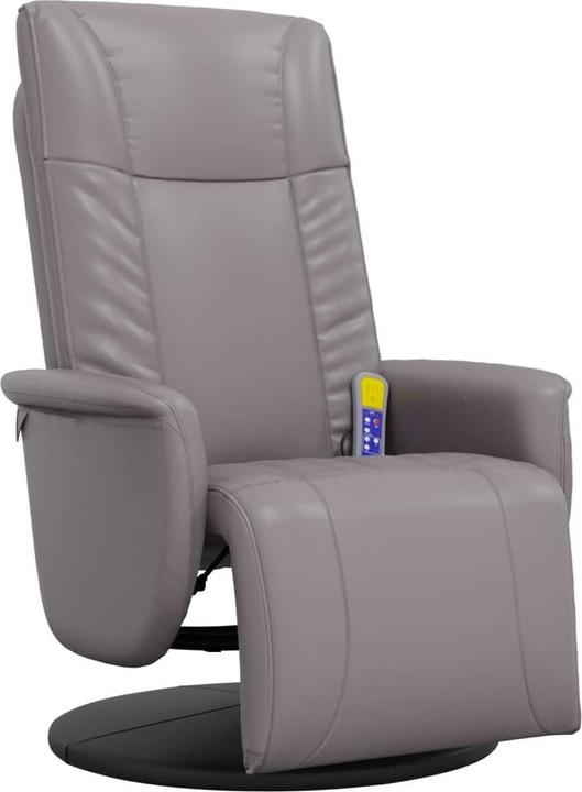 Produktbild vidaXL Massagesessel mit Fussteil Grau Kunstleder,Farbe