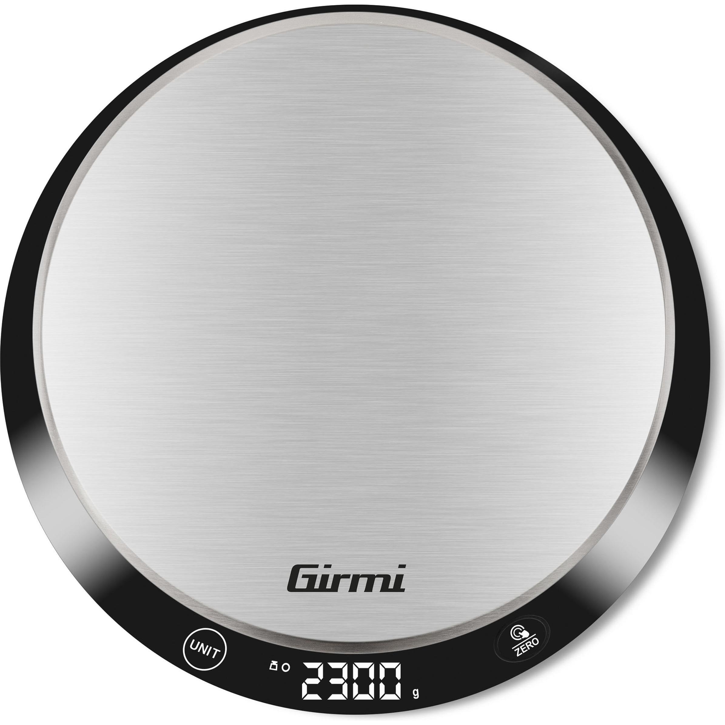 Thumbnail - Girmi PS84, Edelstahl Arbeitsplatte Rund Elektronische Küchenwaage, Küchenwaage, Schwarz