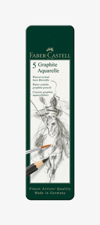Produktbild Faber-Castell Graphite Aquarelle (3.30 mm, HB, 2B, 4B, 6B, 8B, 5 x)