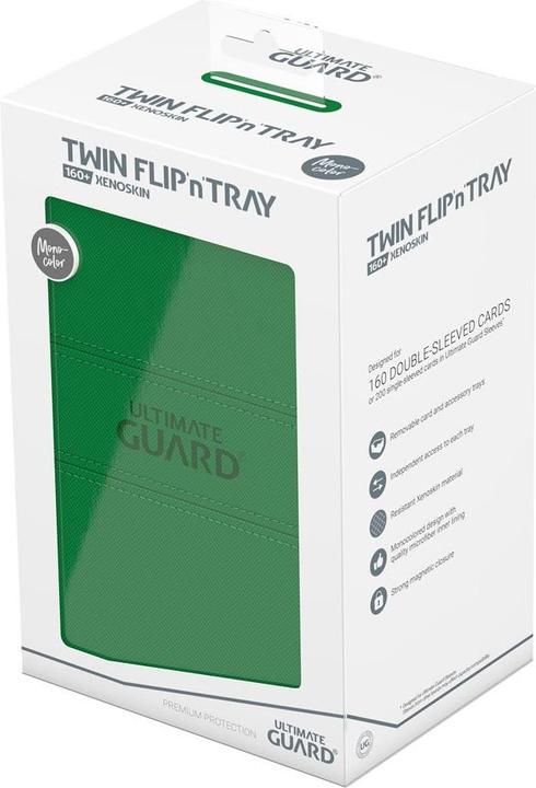 Image du produit Ultimate Guard Twin Flip'n'Tray 160+ XenoSkin Monocolor Vert