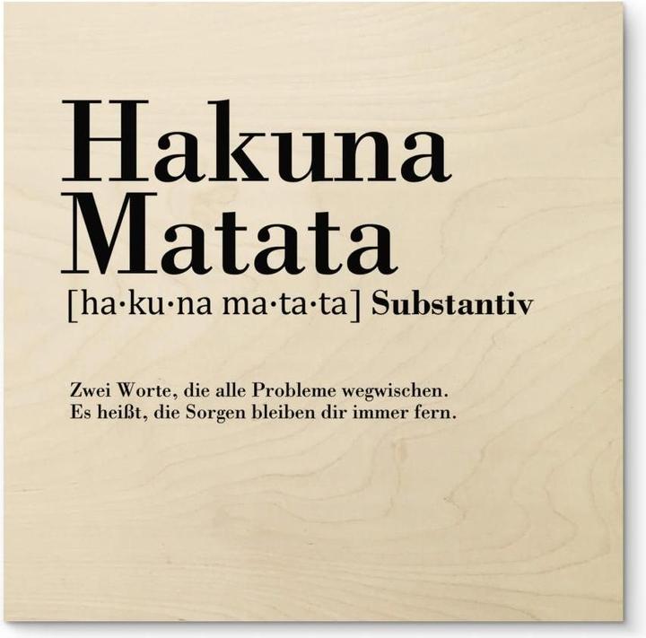 Produktbild Trenddeko Hakuna Matata (30 x 30 cm)