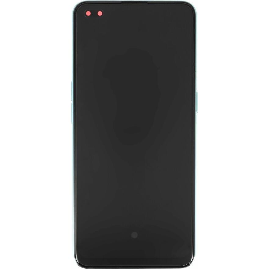 OPPO Displayeinheit + Rahmen RENO 4 5G (CPH2091) blau 4904704 (Display, Oppo Reno 4 5G), Mobilgerät Ersatzteile, Blau