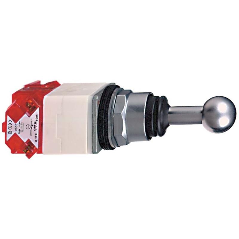 Schneider Electric Joystick, 3 posizioni, senza ritorno, Pulsante + Interruttore, Argento