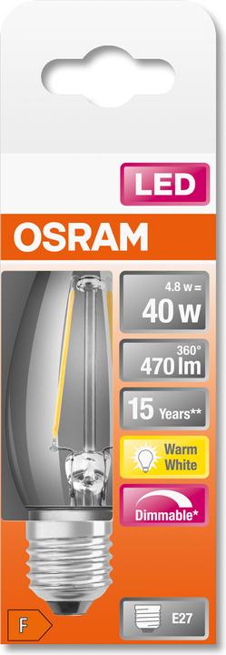 Produktbild Osram Led Retrofit Classic B (E27, 40 W, 470 lm, 1 x, F)
